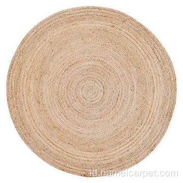karpet goni alami buatan tangan bundar karpet tikar lantai